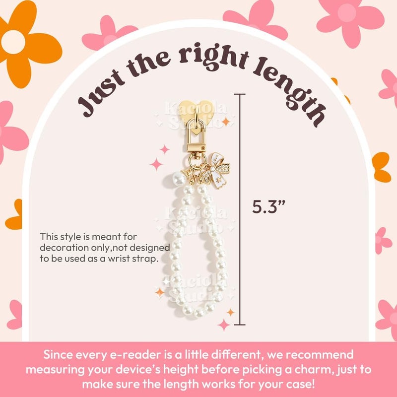 Kaciola Charm Chains for Kindle, Cute Phone Charm Chains Bracelets Accessories for Readers Booklovers Women Men, Charms Compatible for E-Reader/Phone/Paper White (D01-D05) - Image 5